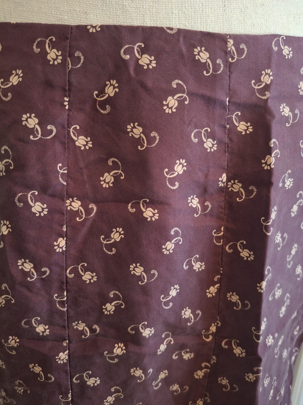 Vintage GAP Plum Floral Midi Skirt Silk Y2K - Picture 3 of 5